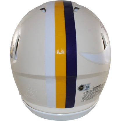 Randy Moss & Justin Jefferson Signed Minnesota Vikings Full Size Retro Helmet