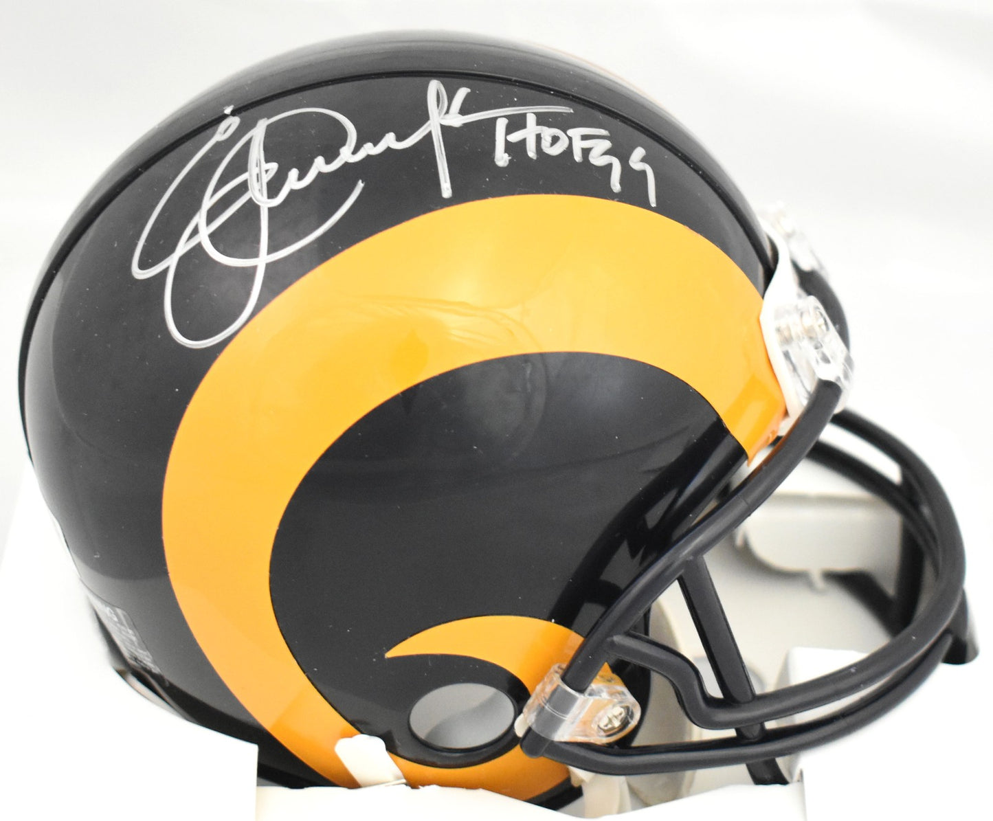 Eric Dickerson Autographed Los Angeles Rams Silver Mini Helmet