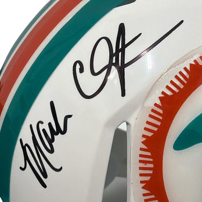 Mark Clayton Signed Miami Dolphins Throwback Mini Helmet
