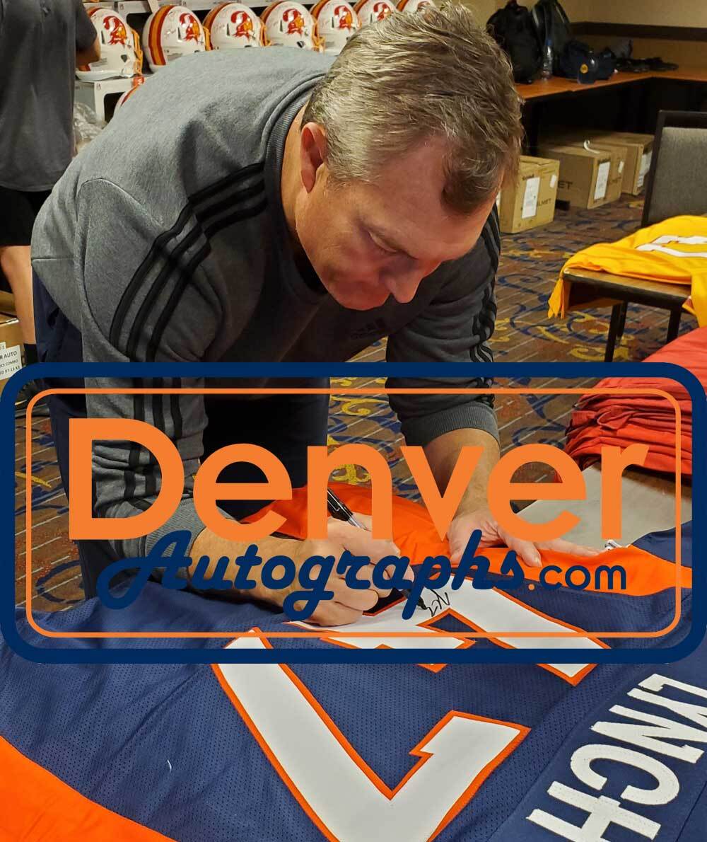 John Lynch Signed Denver Broncos Custom Blue Jersey Beckett HOF