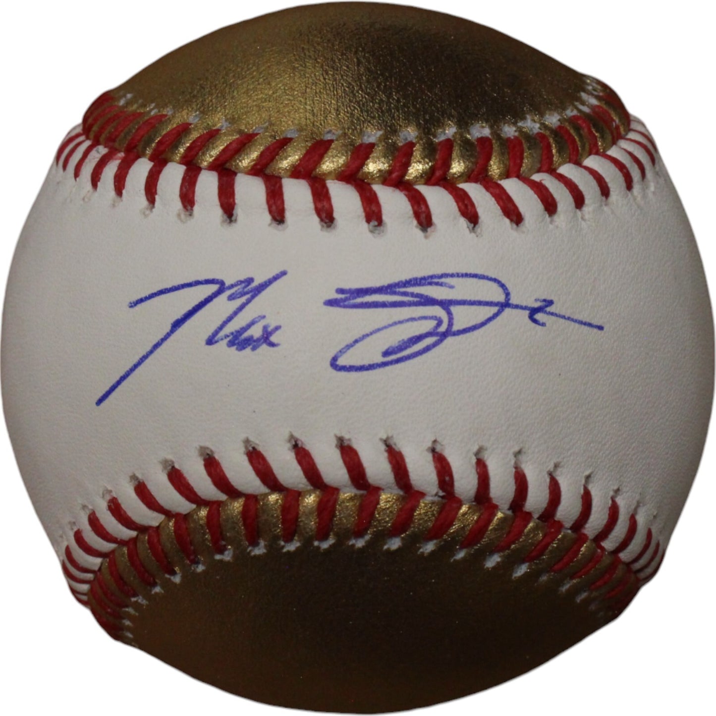 Max Scherzer Signed Texas Rangers Gold & White OML Baseball