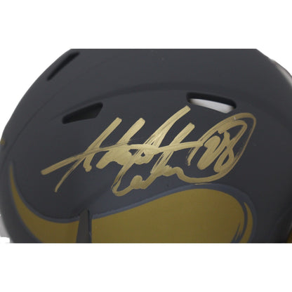 Adrian Peterson Signed Minnesota Vikings Slate Mini Helmet Beckett