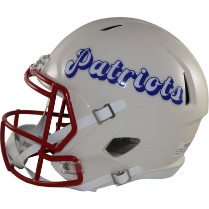 Darrelle Revis Signed New England Patriots Full Size Retro Helmet
