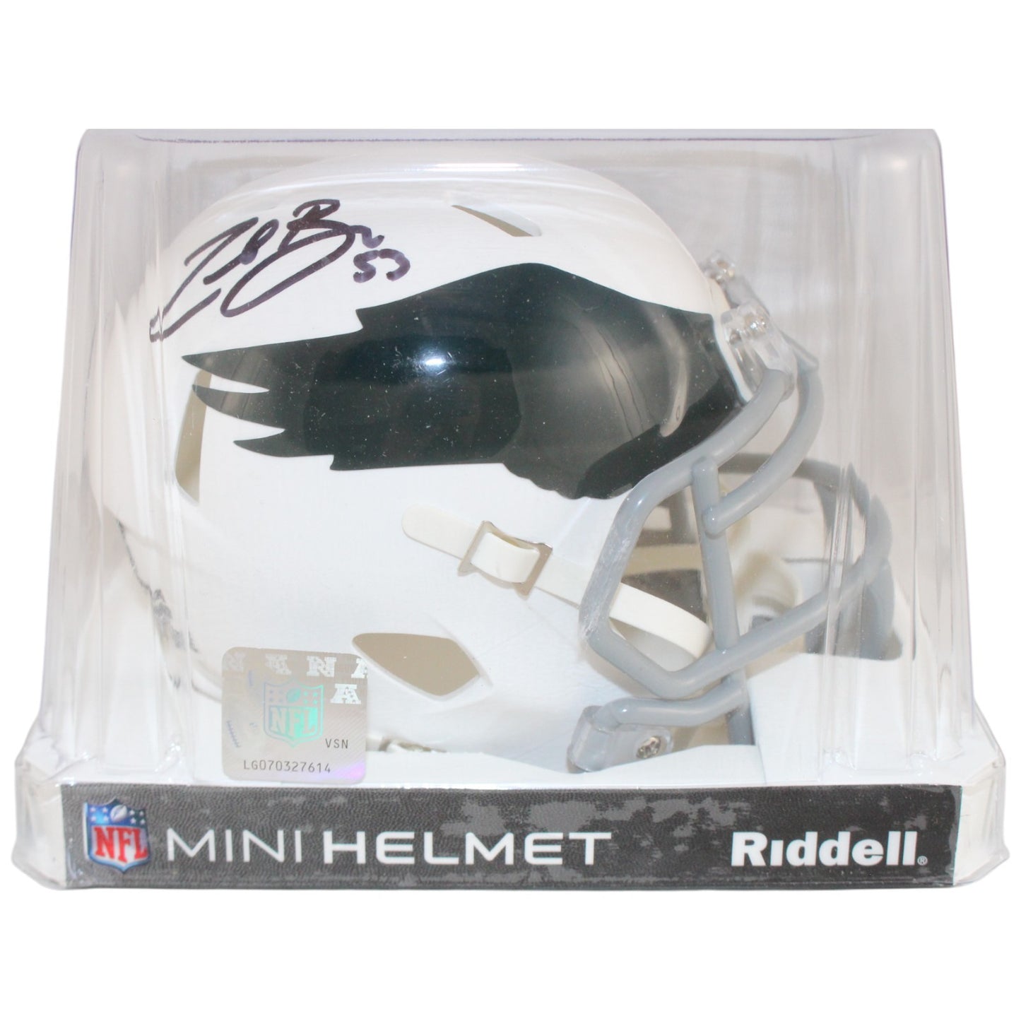 Zack Baun Autographed Philadelphia Eagles Throwback Mini Helmet