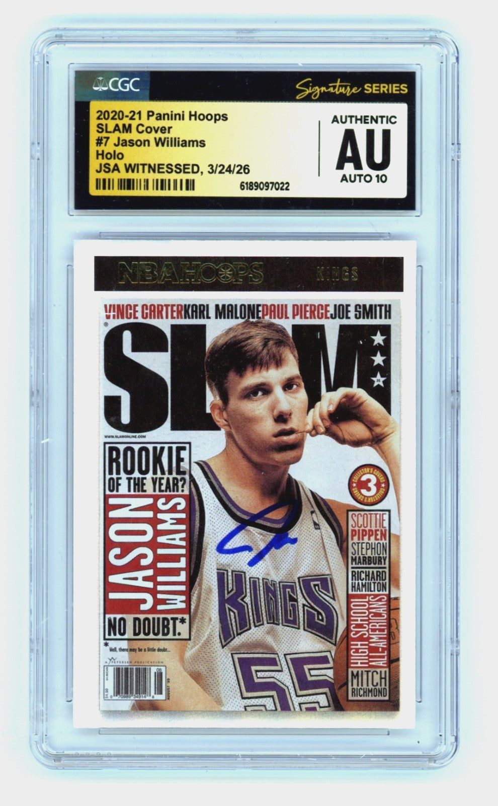 Jason Williams Signed 2020-21 Panini Hoops Holo Card #7 CGC 10 Auto