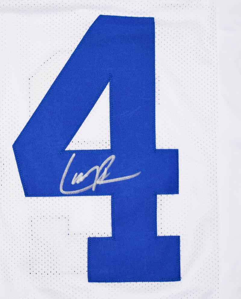 Larry Brown Signed White Custom Football Jersey