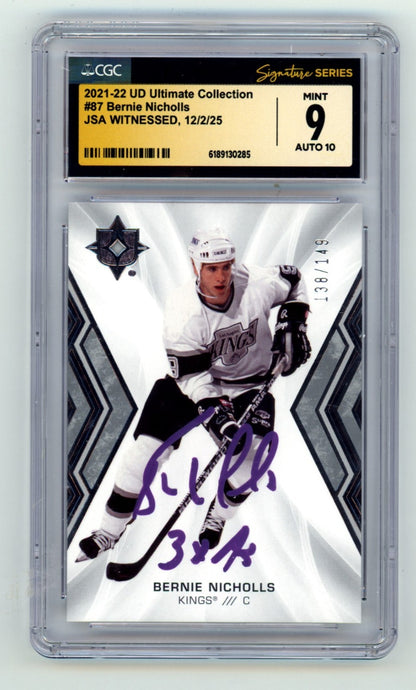 Bernie Nicholls Autographed 2021-22 Upper Deck Ultimate Collection Card /149