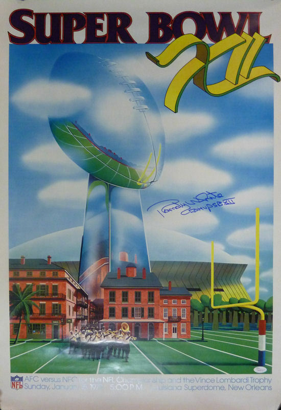 Randy White Signed Dallas Cowboys Super Bowl XII Poster (JSA COA)