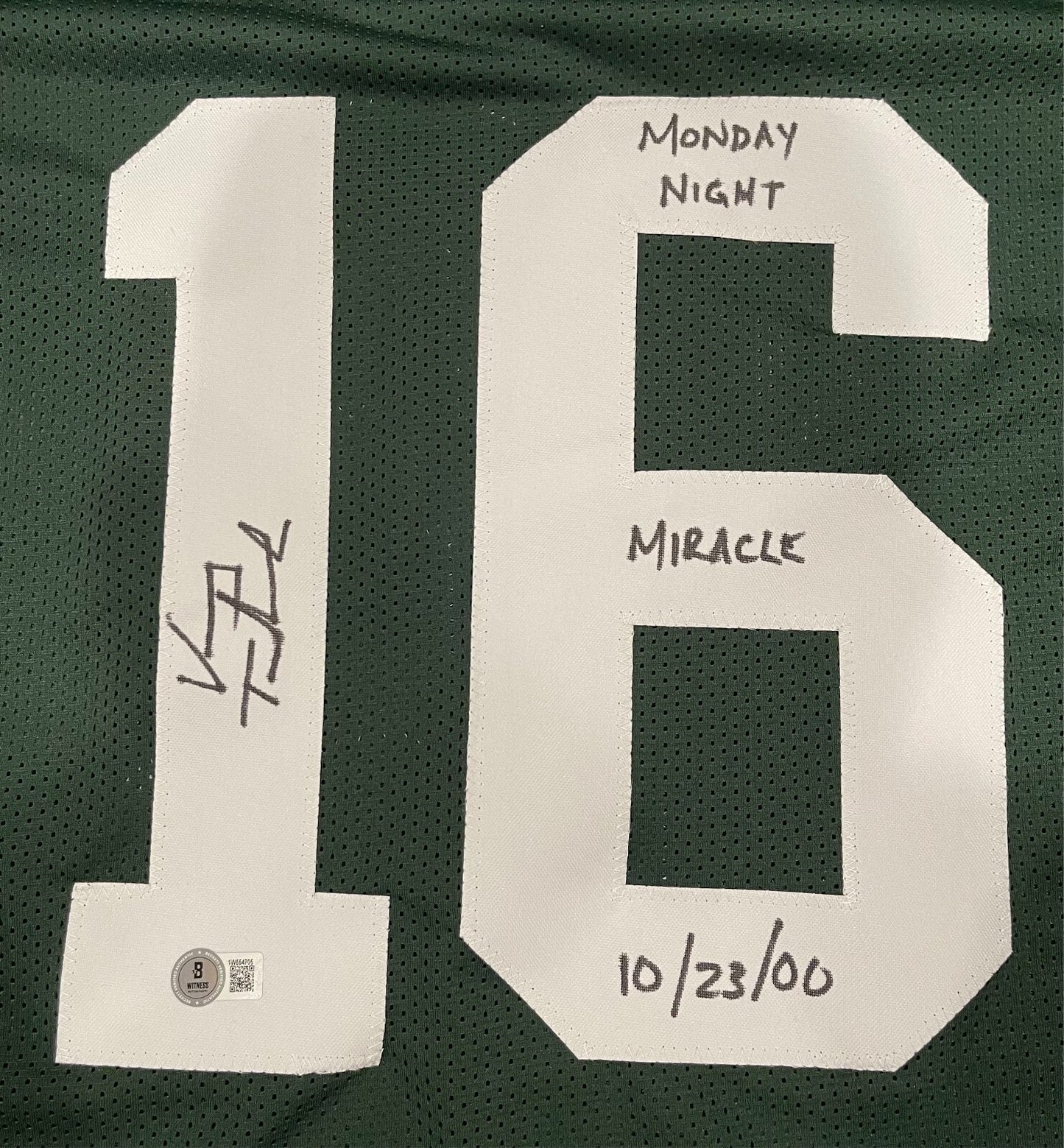 Vinny Testaverde Signed New York Jets Custom Jersey (Monday Miracle)