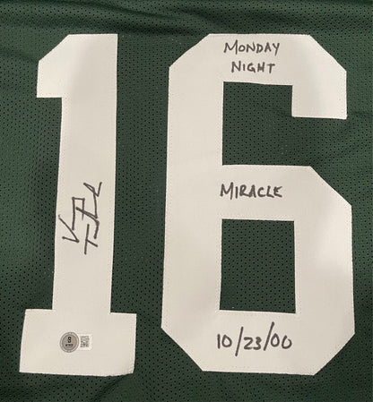 Vinny Testaverde Signed New York Jets Custom Jersey (Monday Miracle)