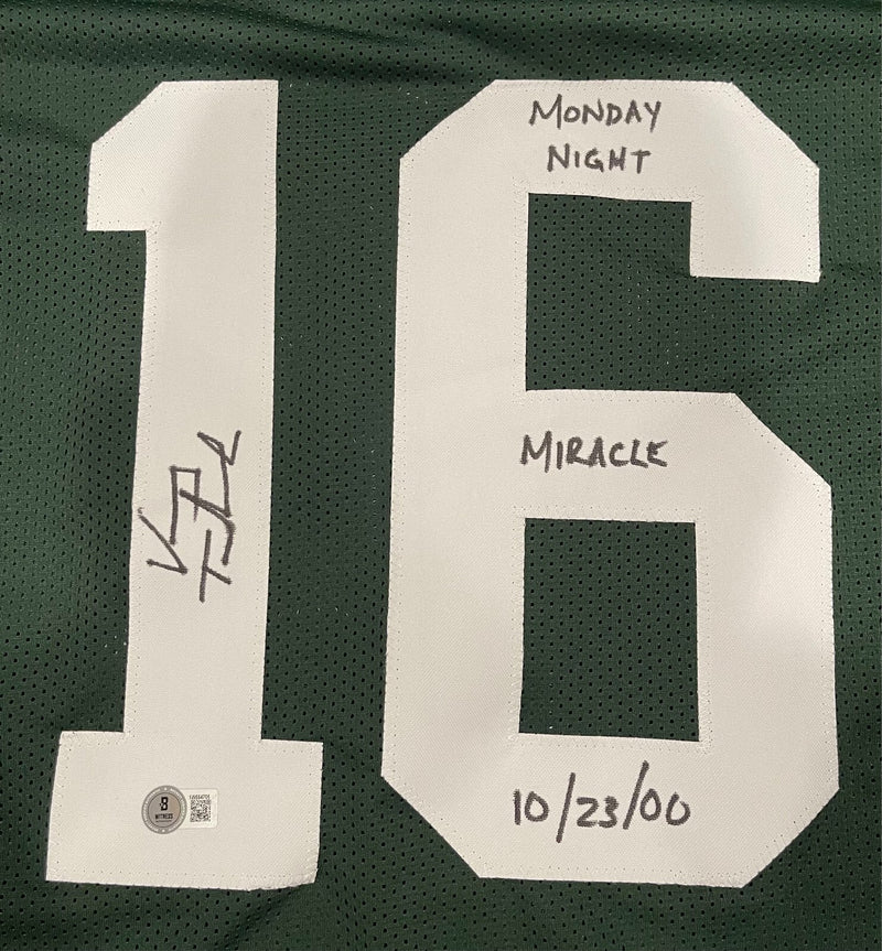 Vinny Testaverde Signed New York Jets Custom Jersey (Monday Miracle)