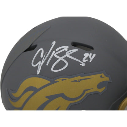 Champ Bailey Signed Denver Broncos Slate Alternate Mini Helmet