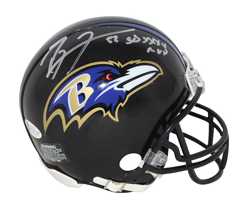 Ray Lewis Signed Baltimore Ravens Mini Helmet SB XXXV MVP BAS
