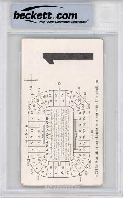 Tony Dorsett Autographed Pitt Panthers Ticket Stub 9/11/76 BAS Slabbed