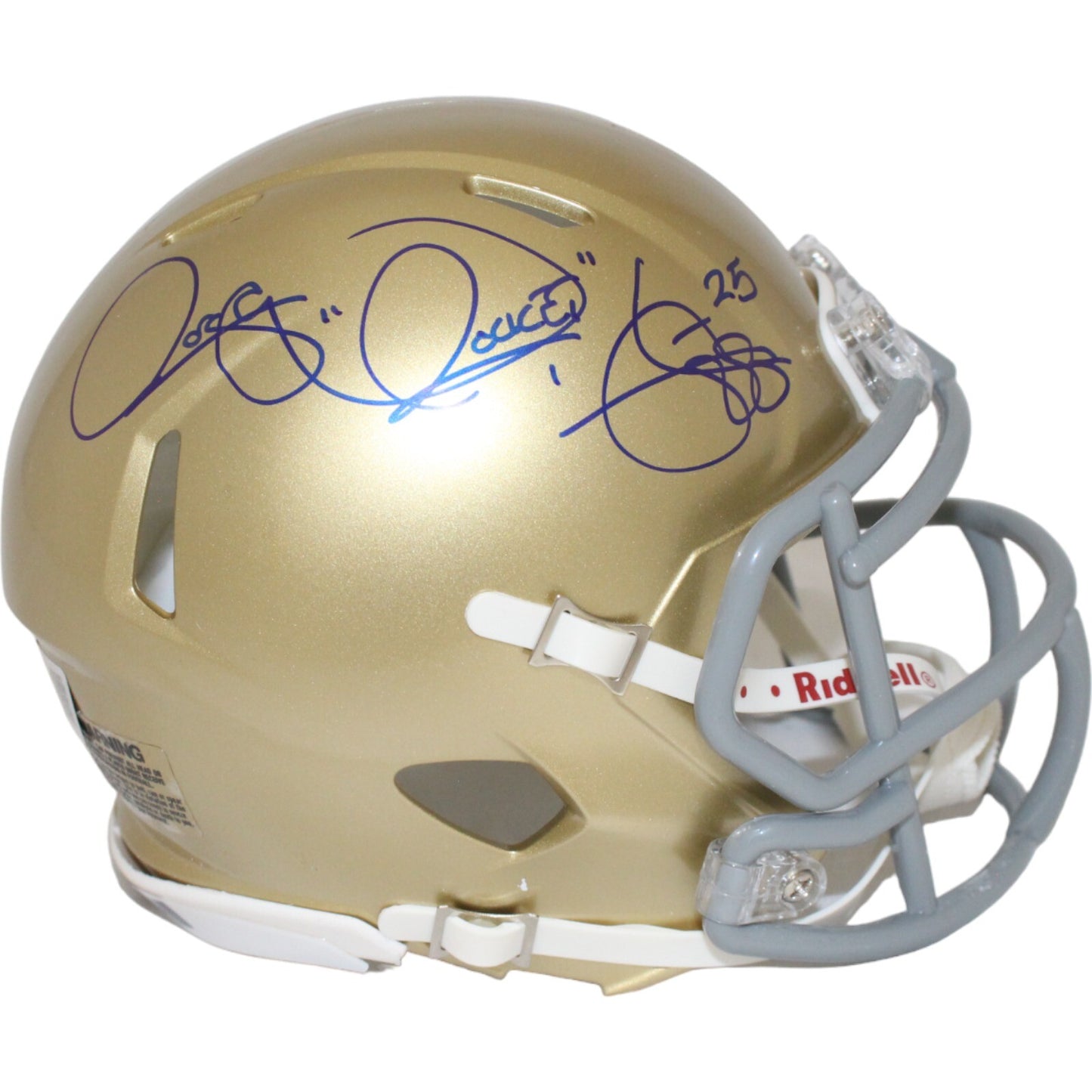 Rocket Ismail Autographed Notre Dame Fighting Irish Speed Mini Helmet