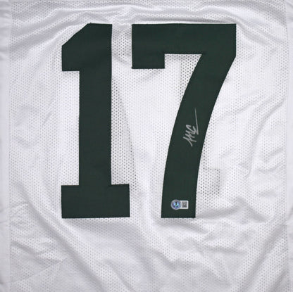 Malachi Corley Autographed White Custom Football Jersey