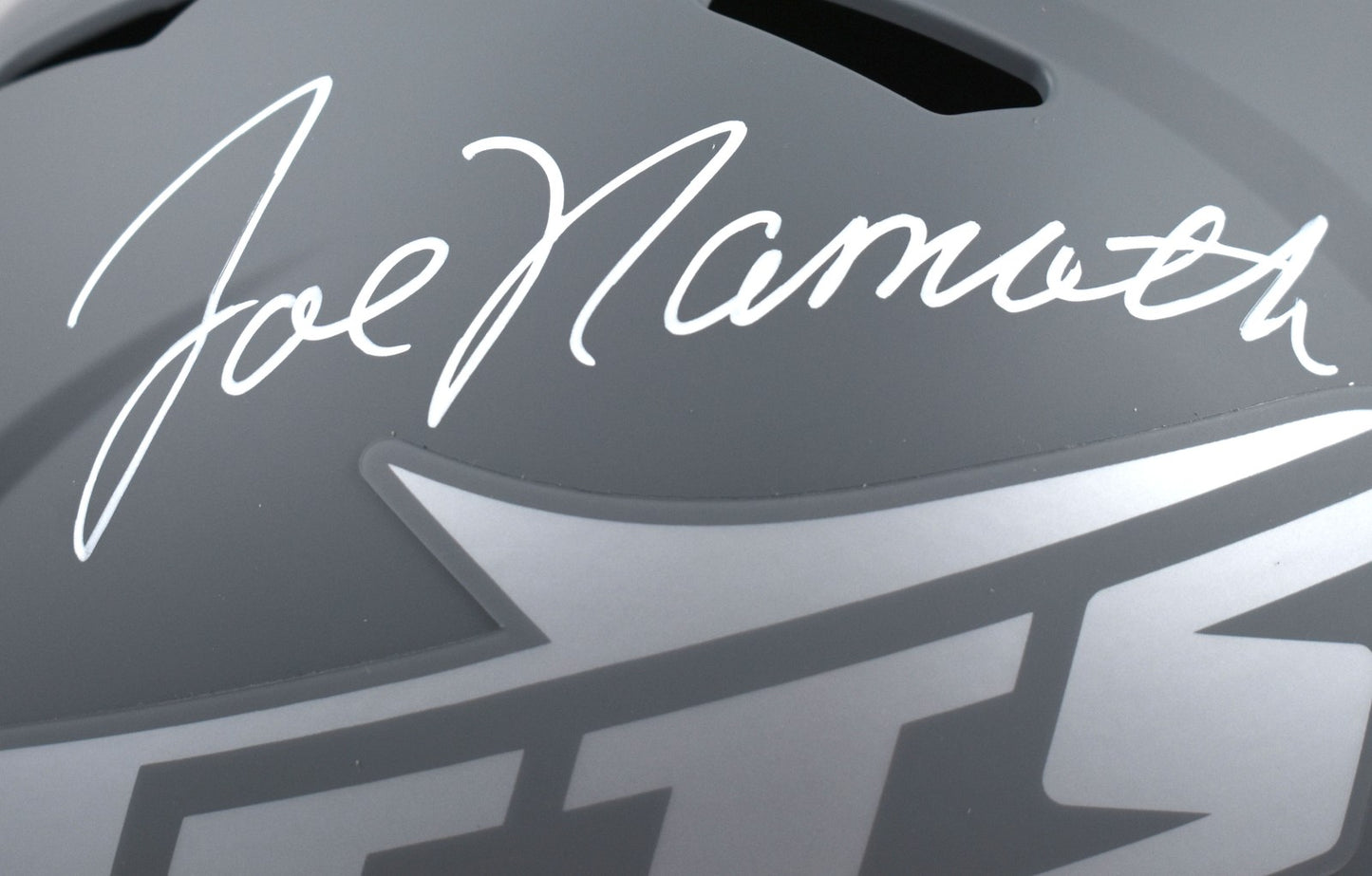 Joe Namath Autographed New York Jets Full Size Slate Speed Helmet