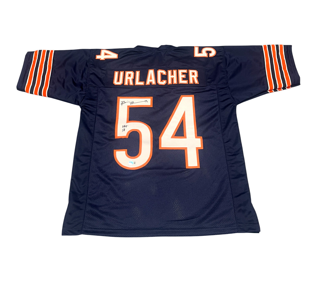 Brian Urlacher Signed Chicago Bears Custom Jersey (HOF 18) - Beckett