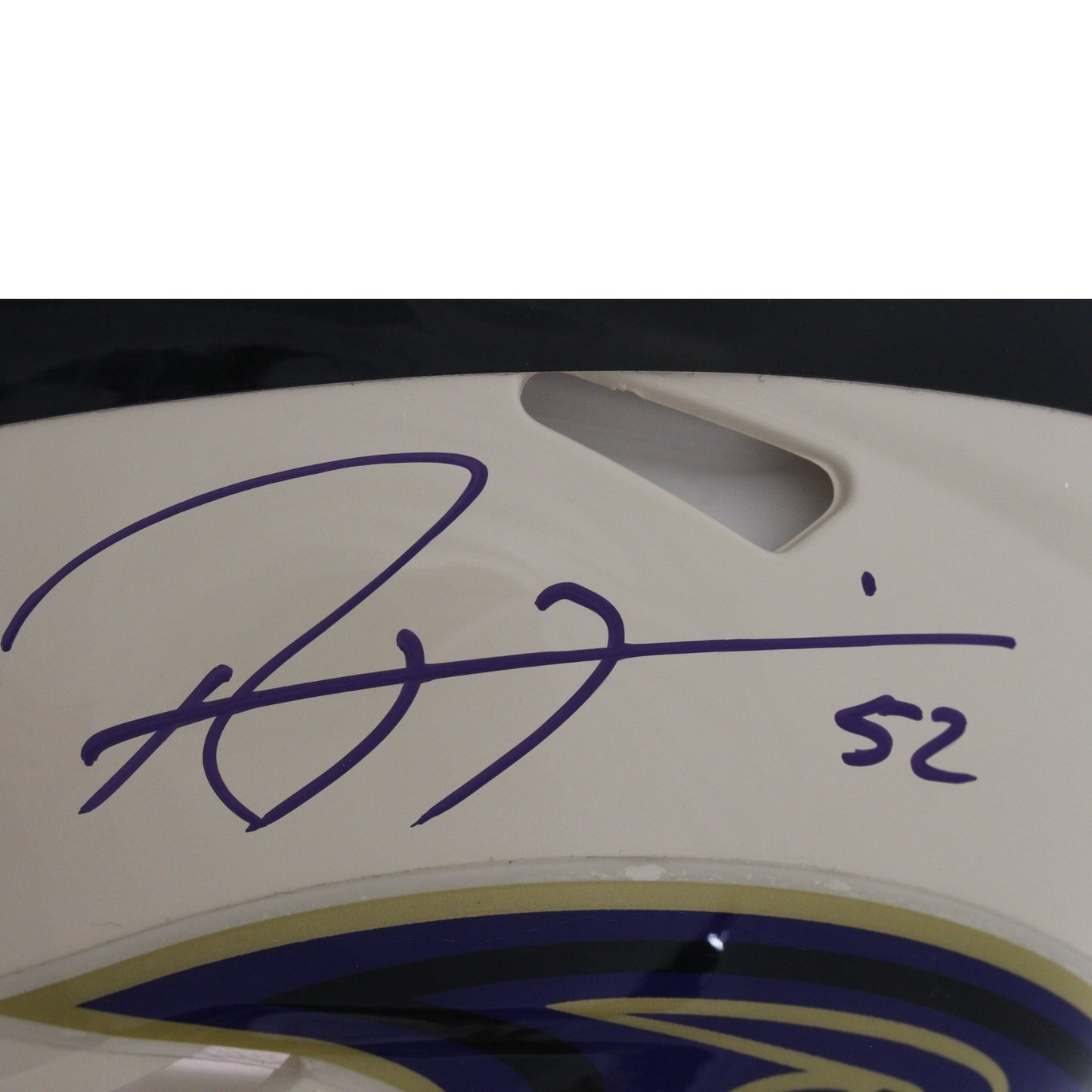Ray Lewis Signed Baltimore Ravens Authentic Throwback Helmet