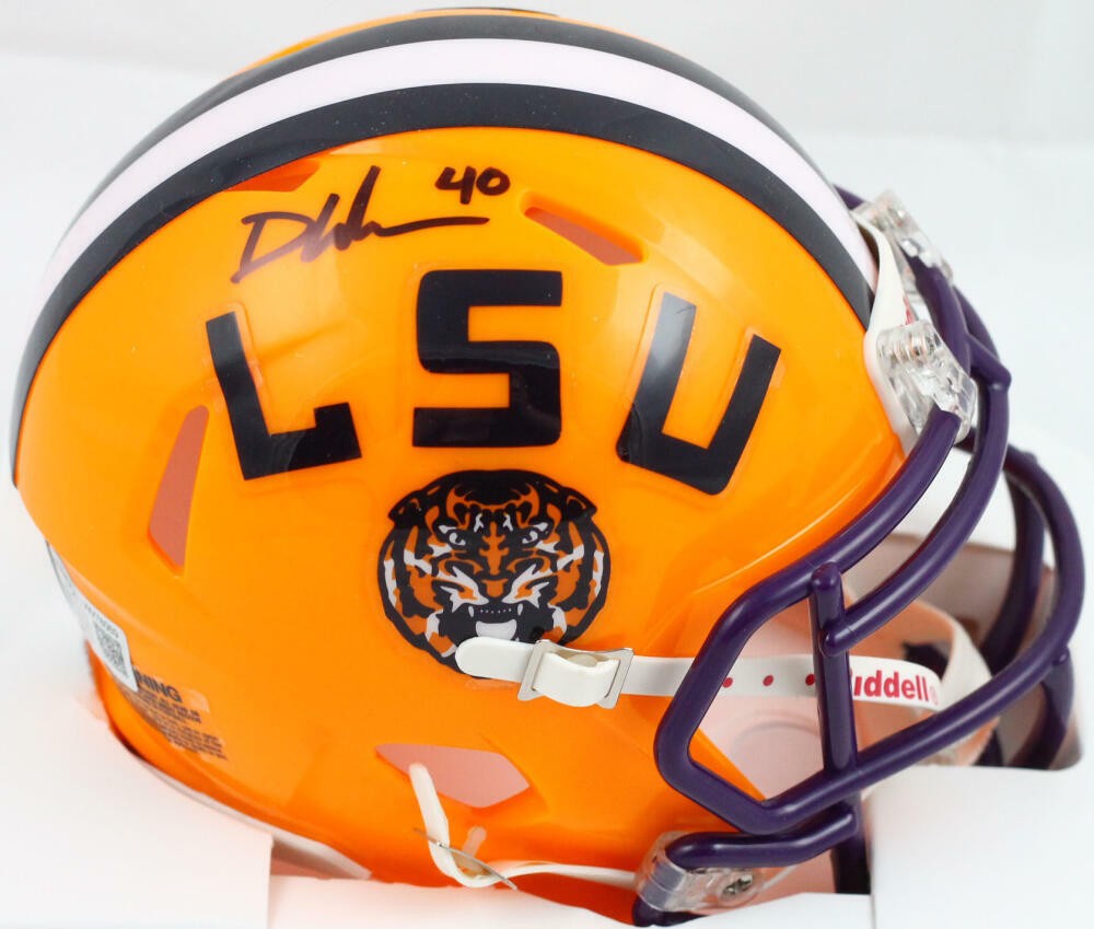 Devin White Signed LSU Tigers Speed Mini Helmet - Black