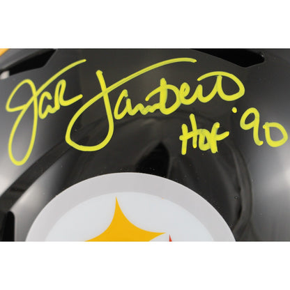 Jack Lambert Signed Pittsburgh Steelers Throwback Full Size Helmet (HOF)
