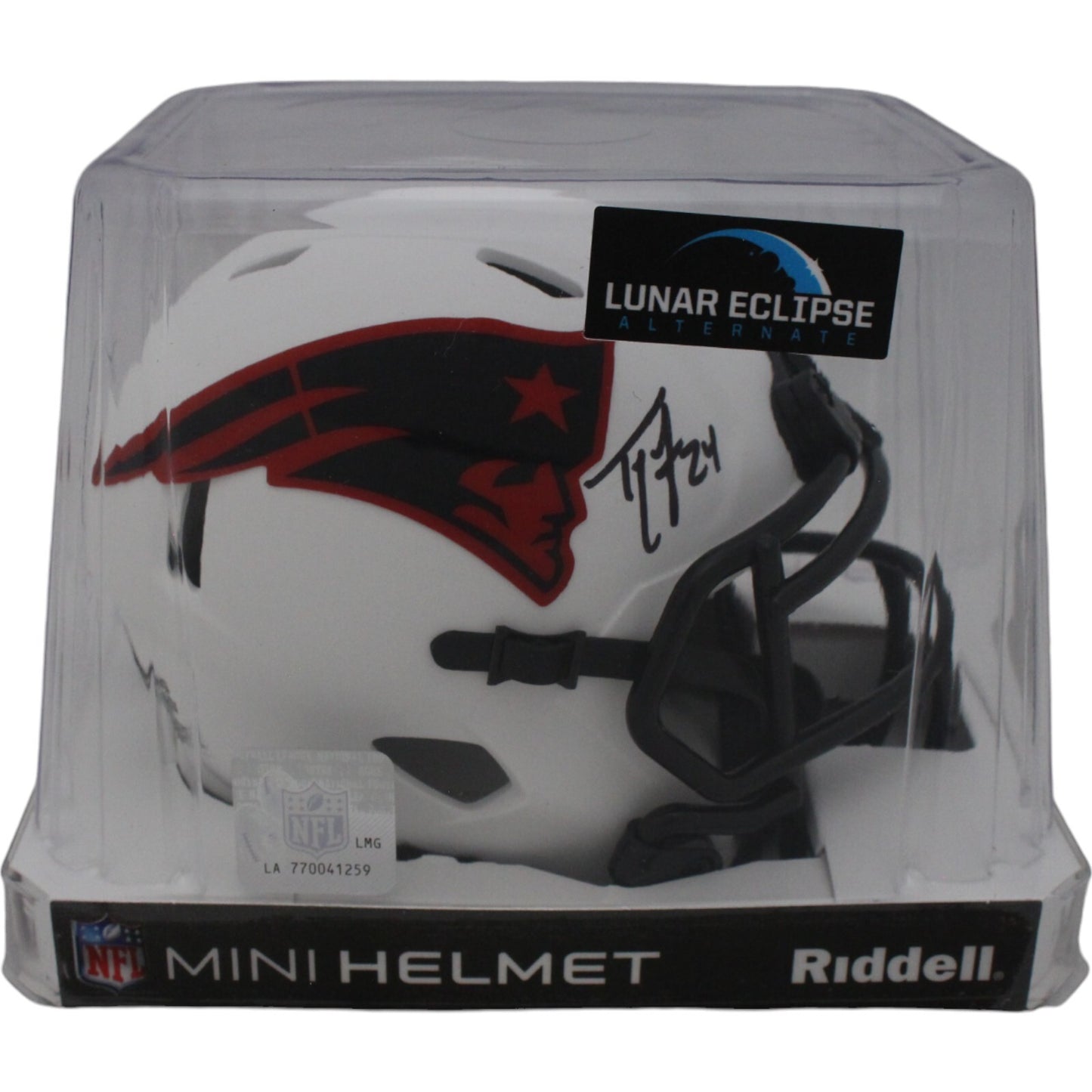 Ty Law New England Patriots Autographed Lunar Eclipse Mini Helmet