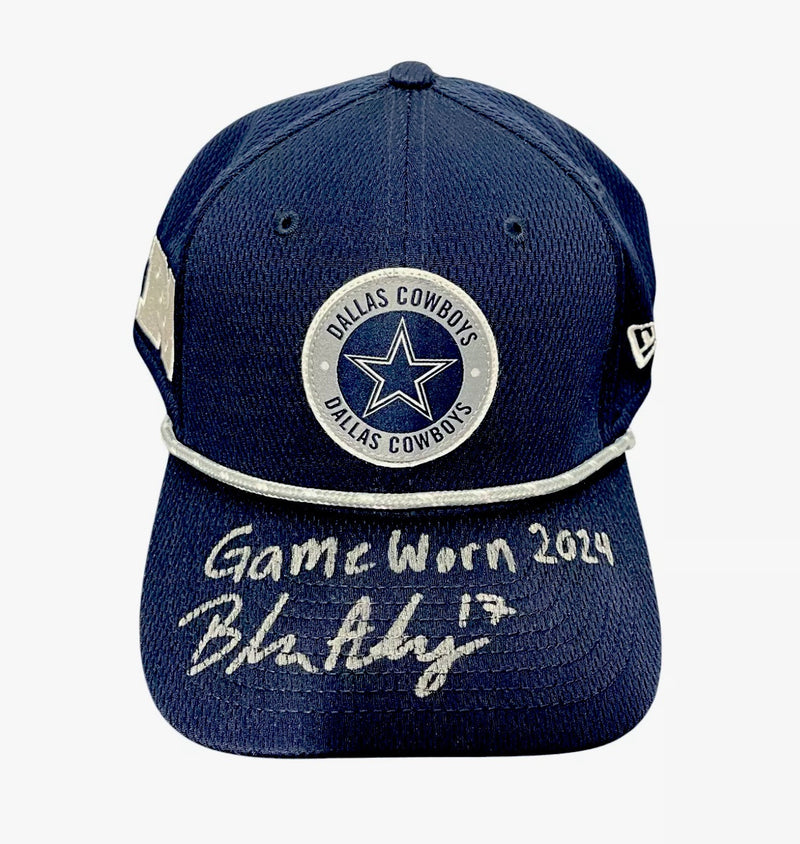 Brandon Aubrey Autographed Game Worn 2024 Dallas Cowboys Hat