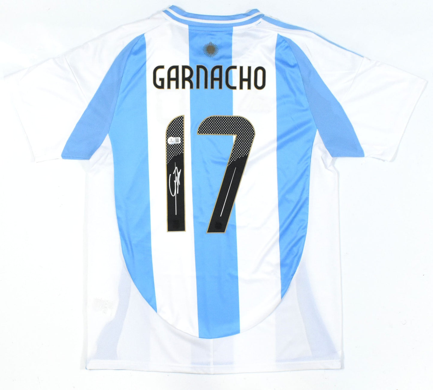 Alejandro Garnacho Autographed Argentina Home Jersey