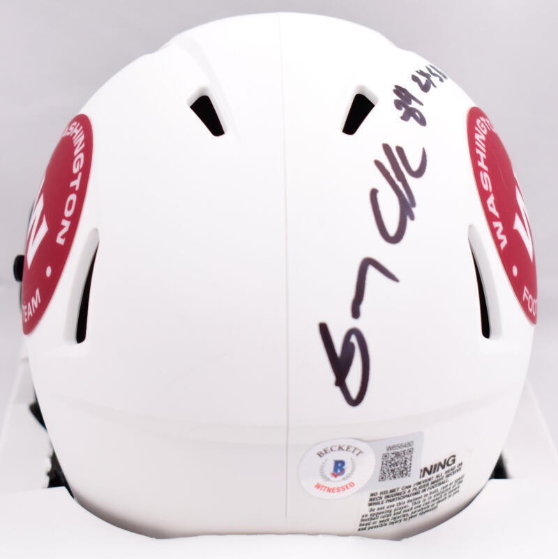 Gary Clark Signed Washington Lunar Speed Mini Helmet 2x SB Champs