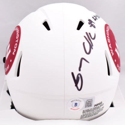 Gary Clark Signed Washington Lunar Speed Mini Helmet 2x SB Champs