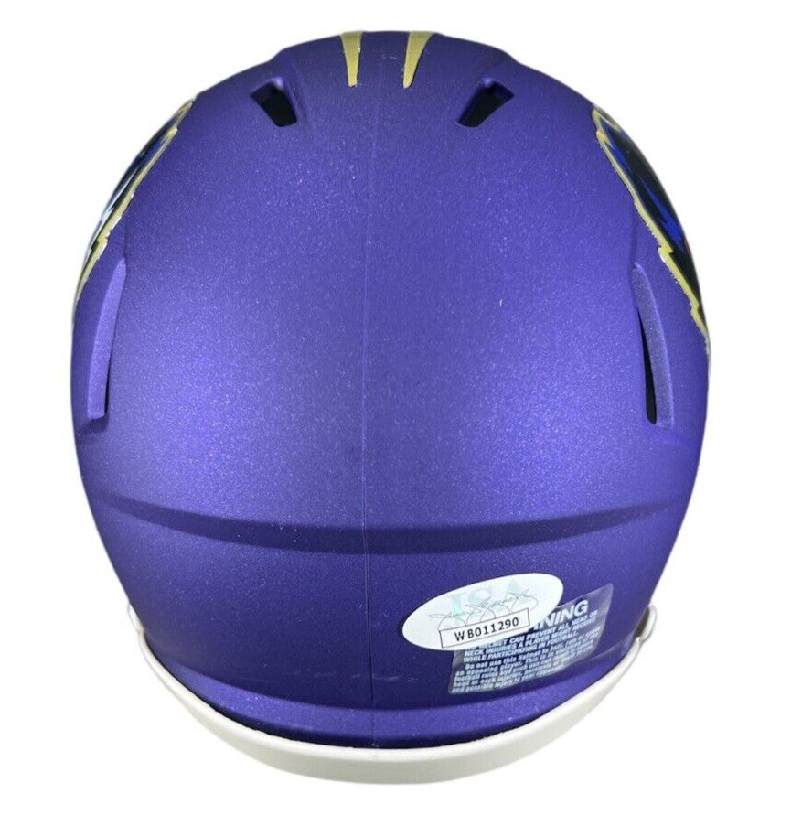 Zay Flowers Signed 2024 Alternate Mini Helmet (Baltimore Ravens)