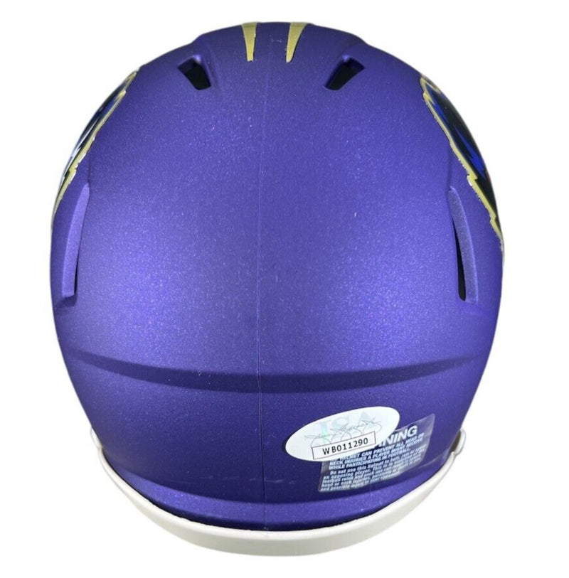 Zay Flowers Signed 2024 Alternate Mini Helmet (Baltimore Ravens)