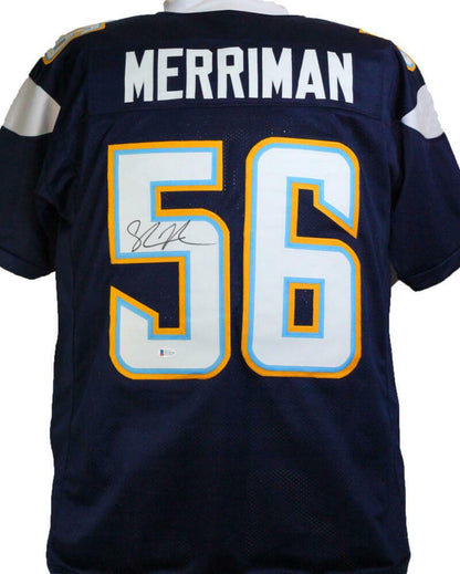 Shawne Merriman Signed San Diego Chargers Style Blue Custom Jersey