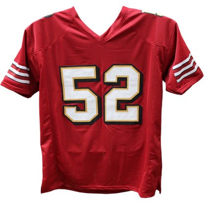 Patrick Willis Autographed Scarlet Pro Style Jersey (HOF Inscription)