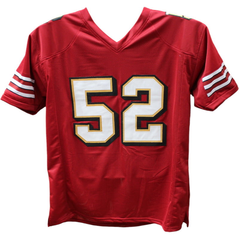 Patrick Willis Autographed Scarlet Pro Style Jersey (HOF Inscription)