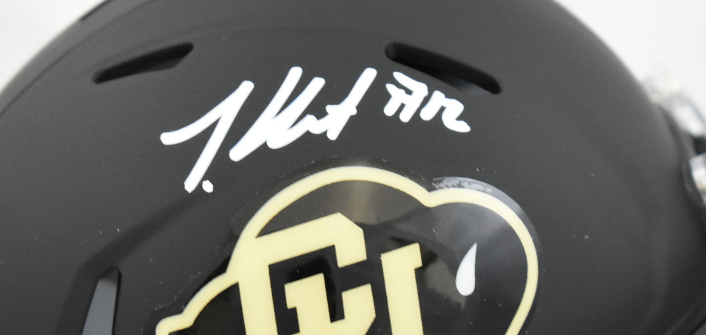 Travis Hunter Signed Colorado Buffaloes Speed Mini Helmet