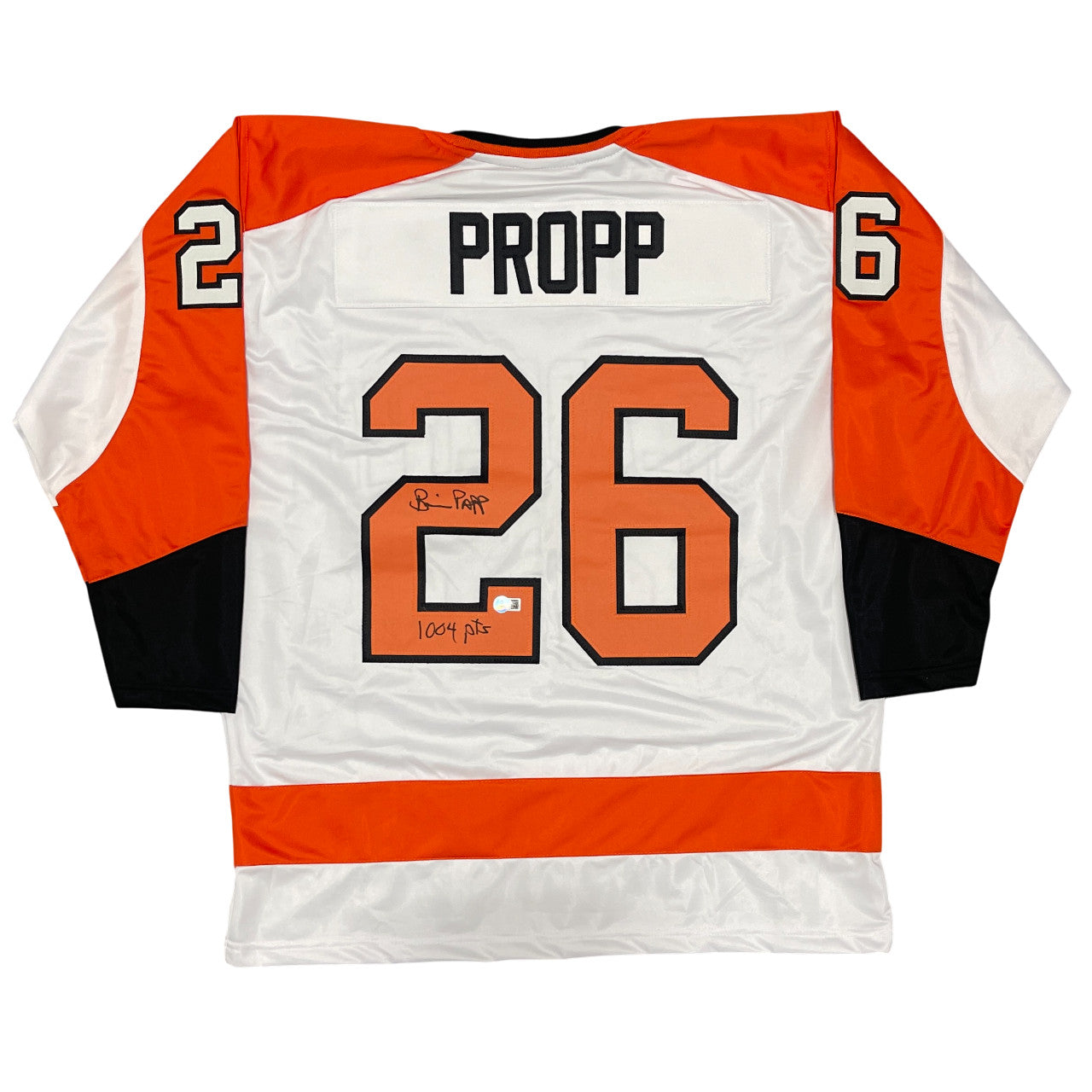 Brian Propp Signed Philadelphia Custom Jersey (1004 Pts Inscription) BAS