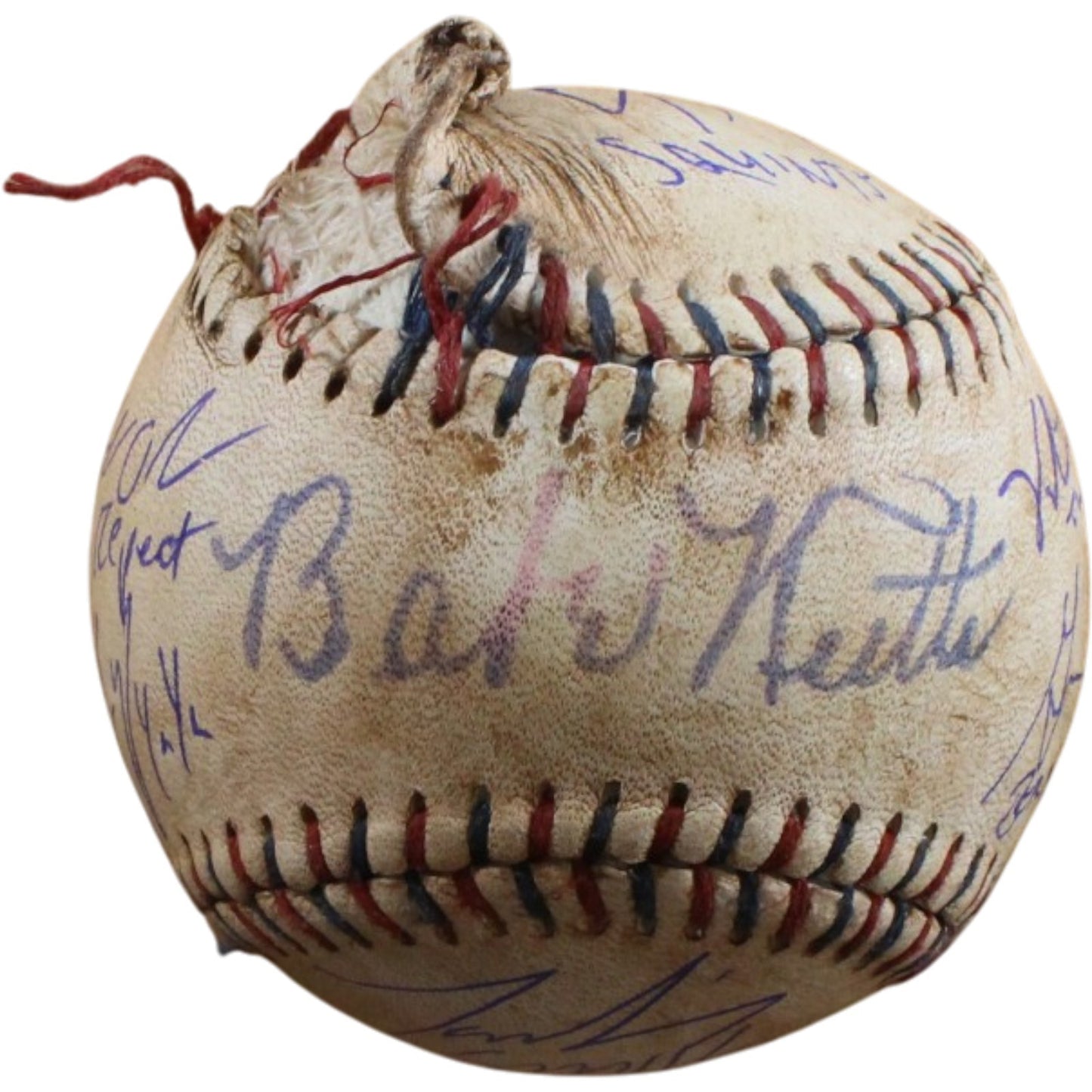 The Sandlot Cast Autographed Custom Ripped Baseball (8 Signatures)