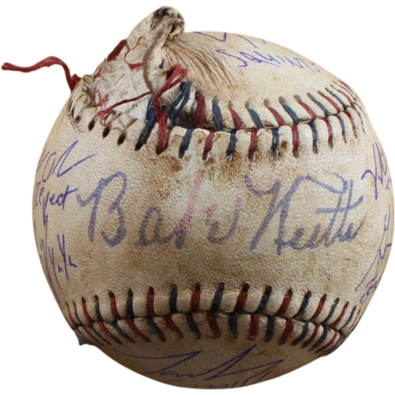 The Sandlot Cast Autographed Custom Ripped Baseball (8 Signatures)