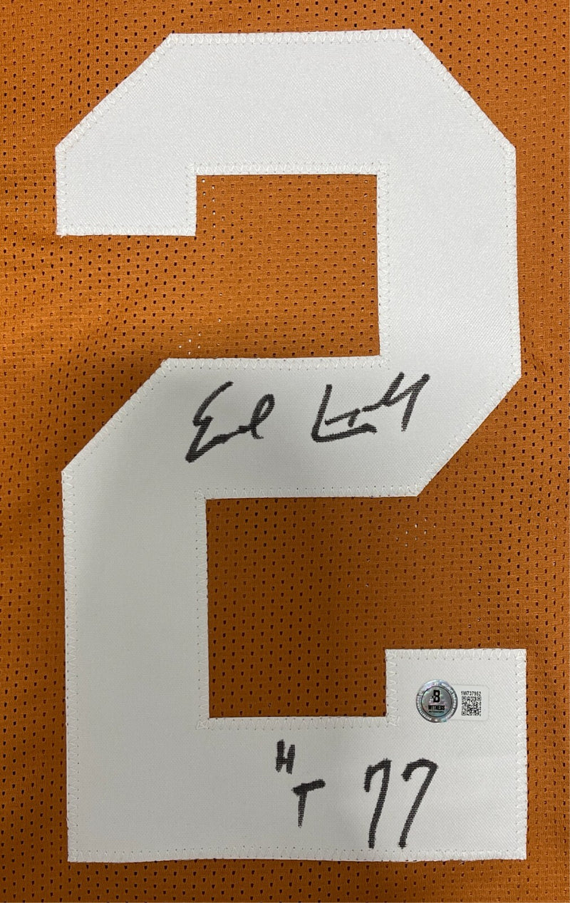 Earl Campbell Signed Texas Longhorns Custom Jersey (HT 77) Beckett BAS