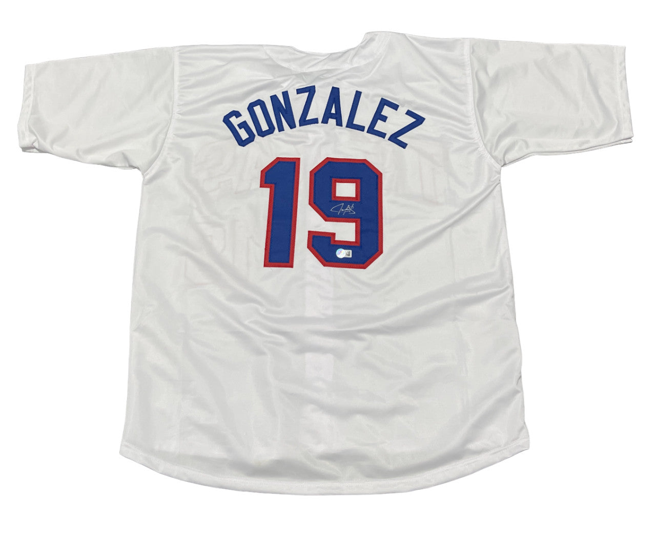Juan Gonzalez Signed Texas Rangers Custom Jersey (Beckett BAS)
