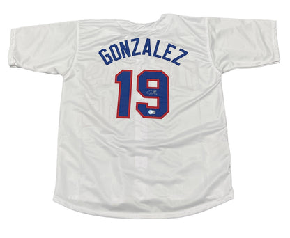 Juan Gonzalez Signed Texas Rangers Custom Jersey (Beckett BAS)