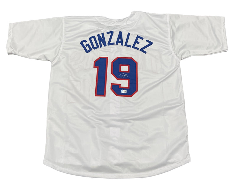 Juan Gonzalez Signed Texas Rangers Custom Jersey (Beckett BAS)