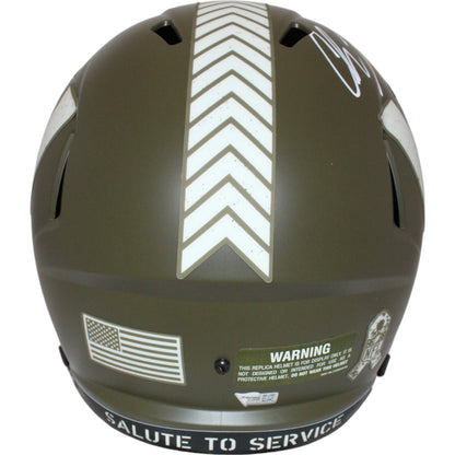 Chase Young Signed Washington Commanders Full Size Salute to Service Helmet