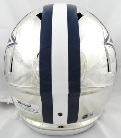 Roger Staubach Autographed Dallas Cowboys Full Size Chrome Speed Helmet