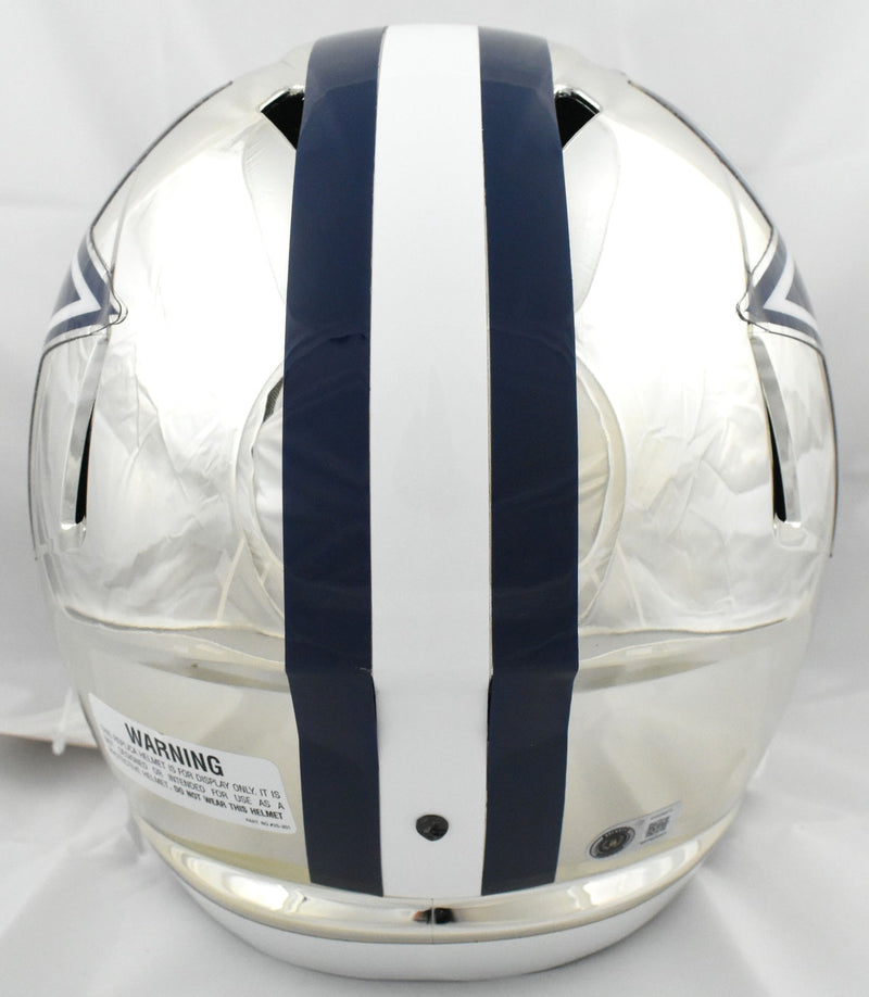 Roger Staubach Autographed Dallas Cowboys Full Size Chrome Speed Helmet