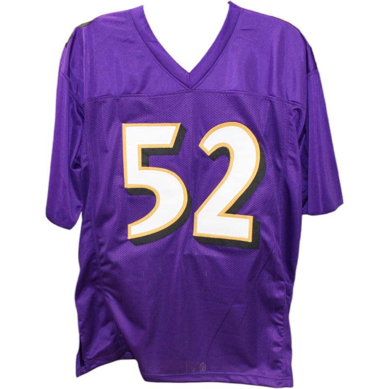 Ray Lewis Autographed Purple Pro Style Jersey