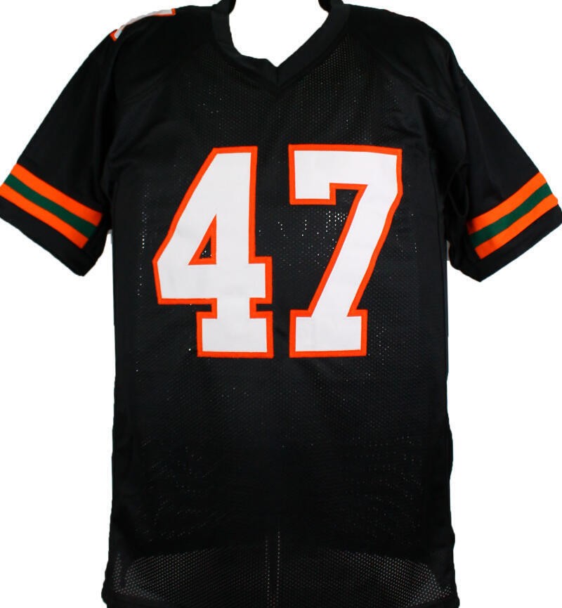 Michael Irvin Signed Miami Hurricanes Style Custom Jersey - Black