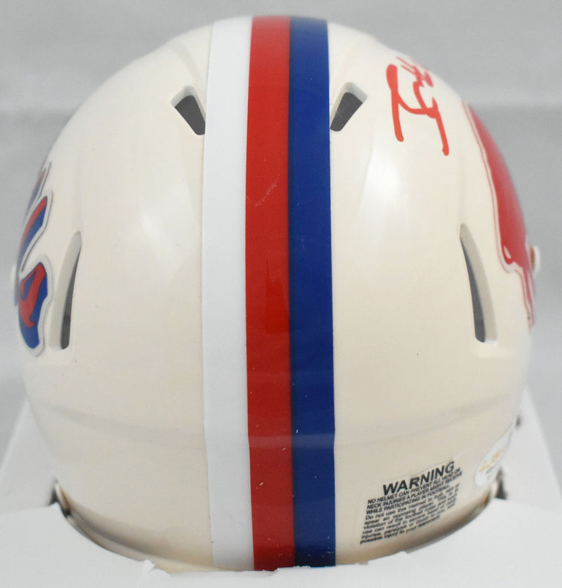 James Cook Signed Buffalo Bills Retro Speed Mini Helmet
