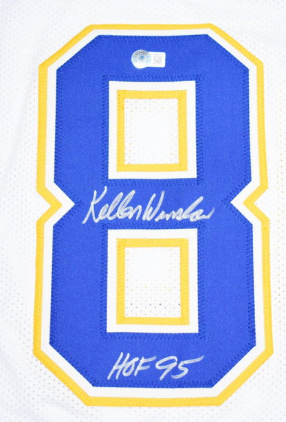 Kellen Winslow Autographed White Custom Jersey with HOF Inscription